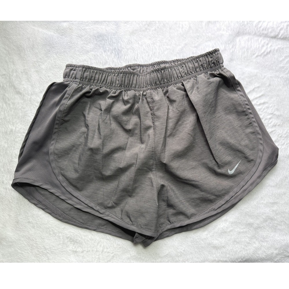 Nike Dri-FIT Womens Running Shorts Gray Heathered Mesh Athletic Size Small